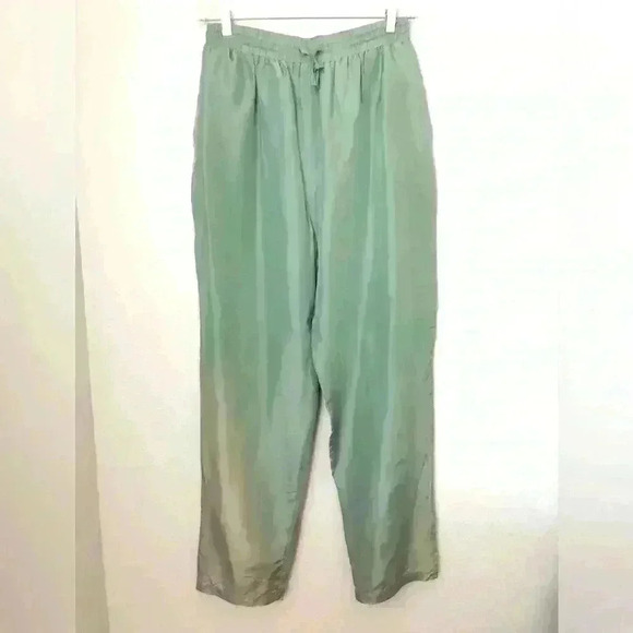 Vtg Fuda Sport International Nautical Green Silk Sweat Suit XL - Picture 11 of 14